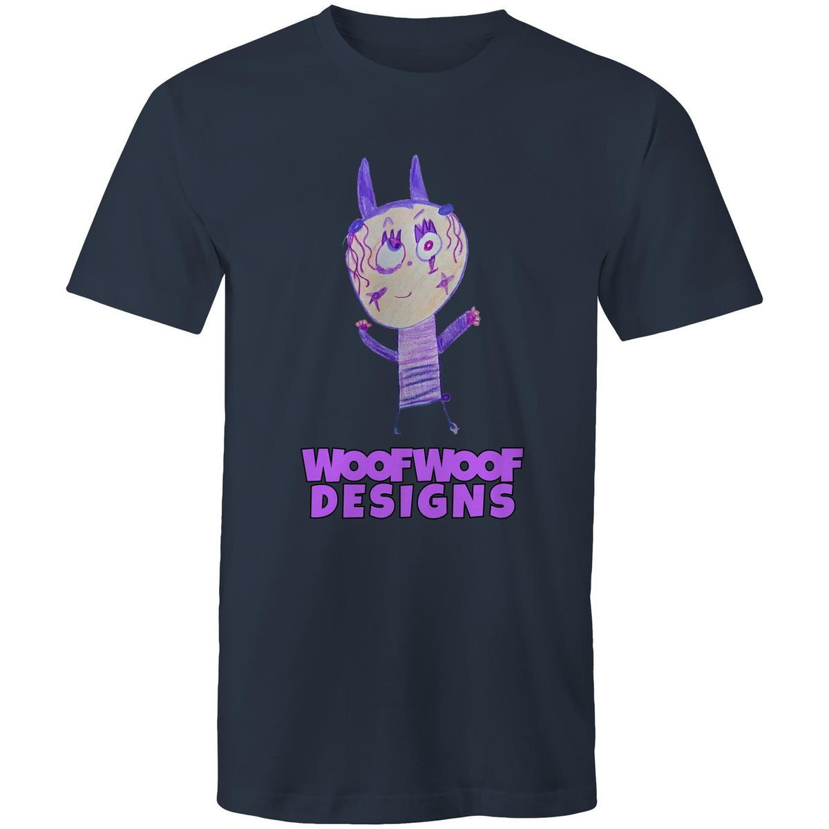 Pixy Purps artwork by Sikiraa on men’s as colour staple t-shirt, Navy