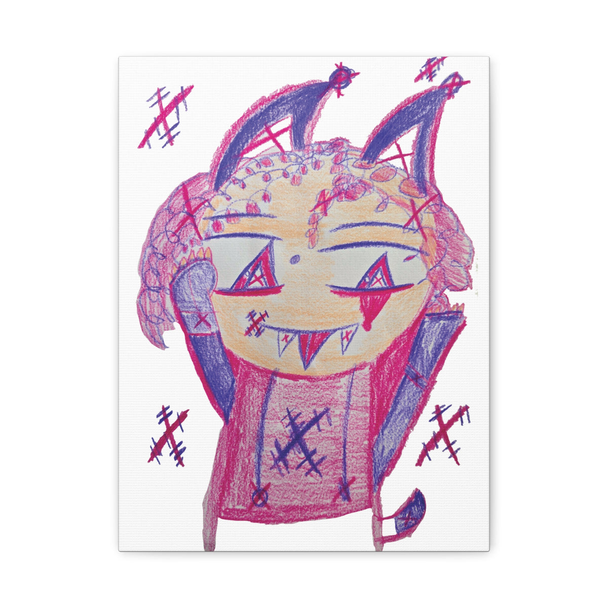 Pixy Pink artwork by Sikiraa on canvas art print