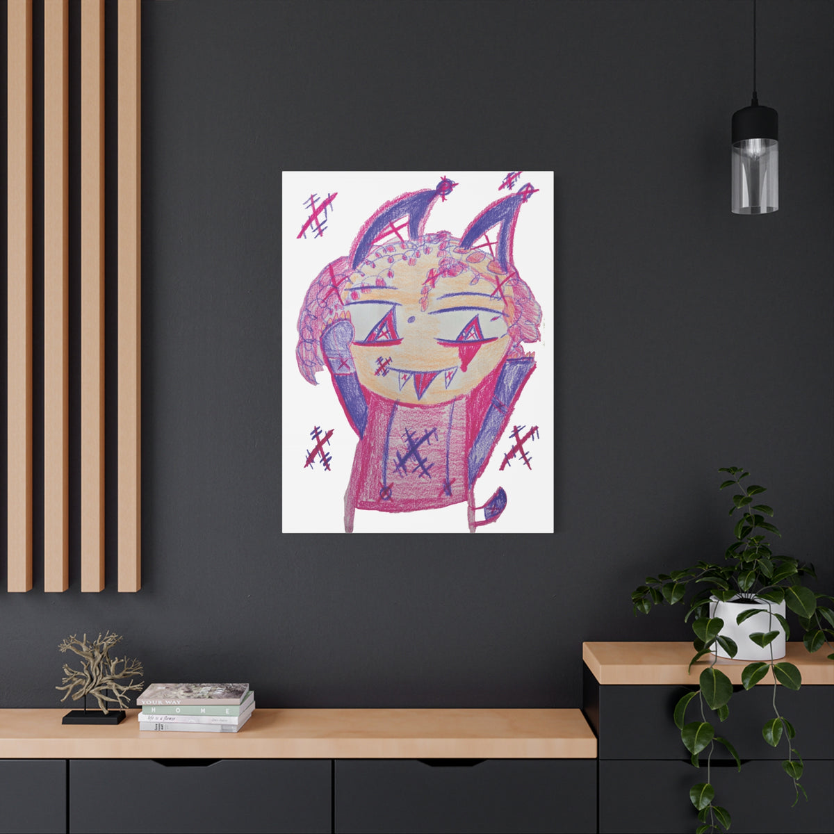 Pixy Pink artwork by Sikiraa on canvas art print