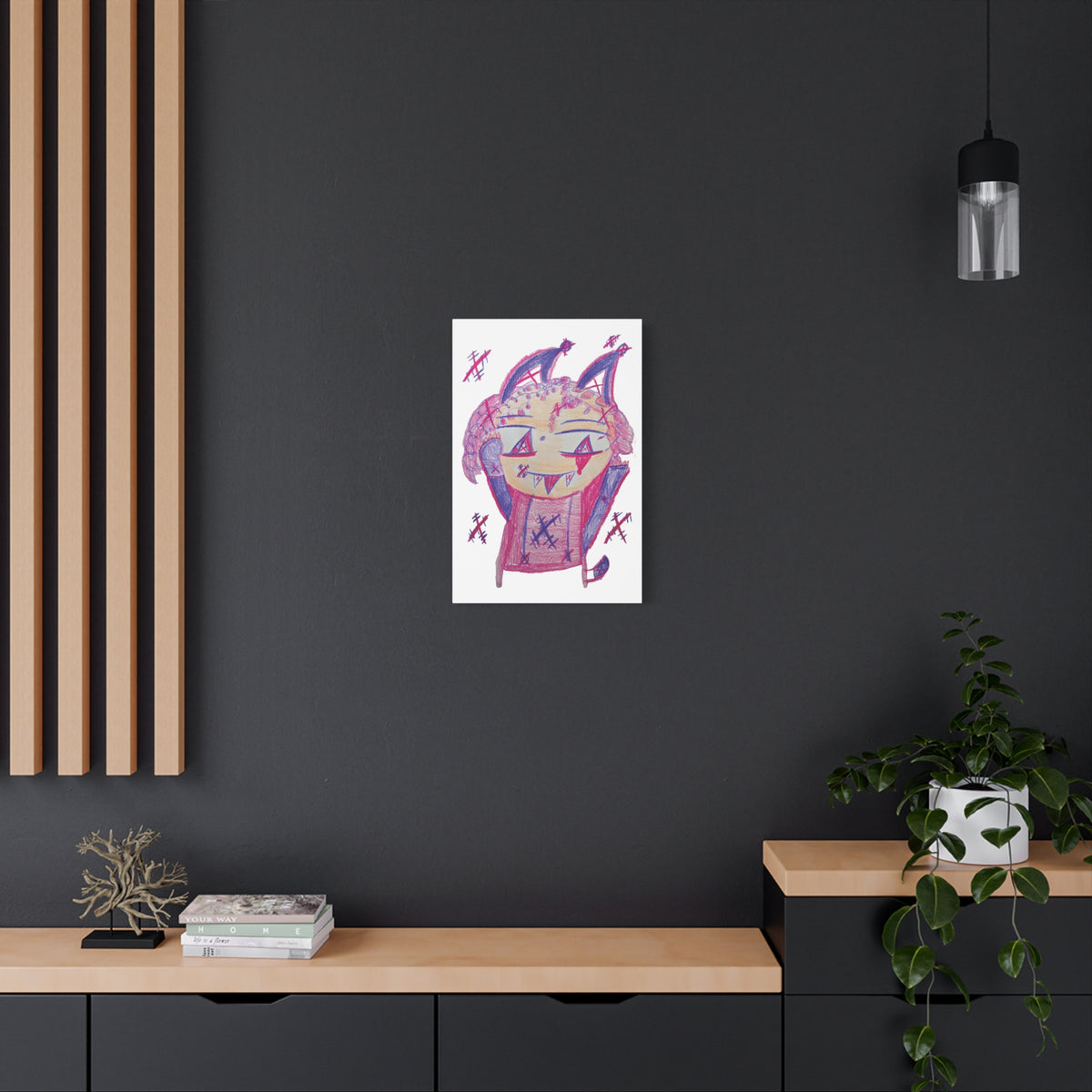 Pixy Pink artwork by Sikiraa on canvas art print
