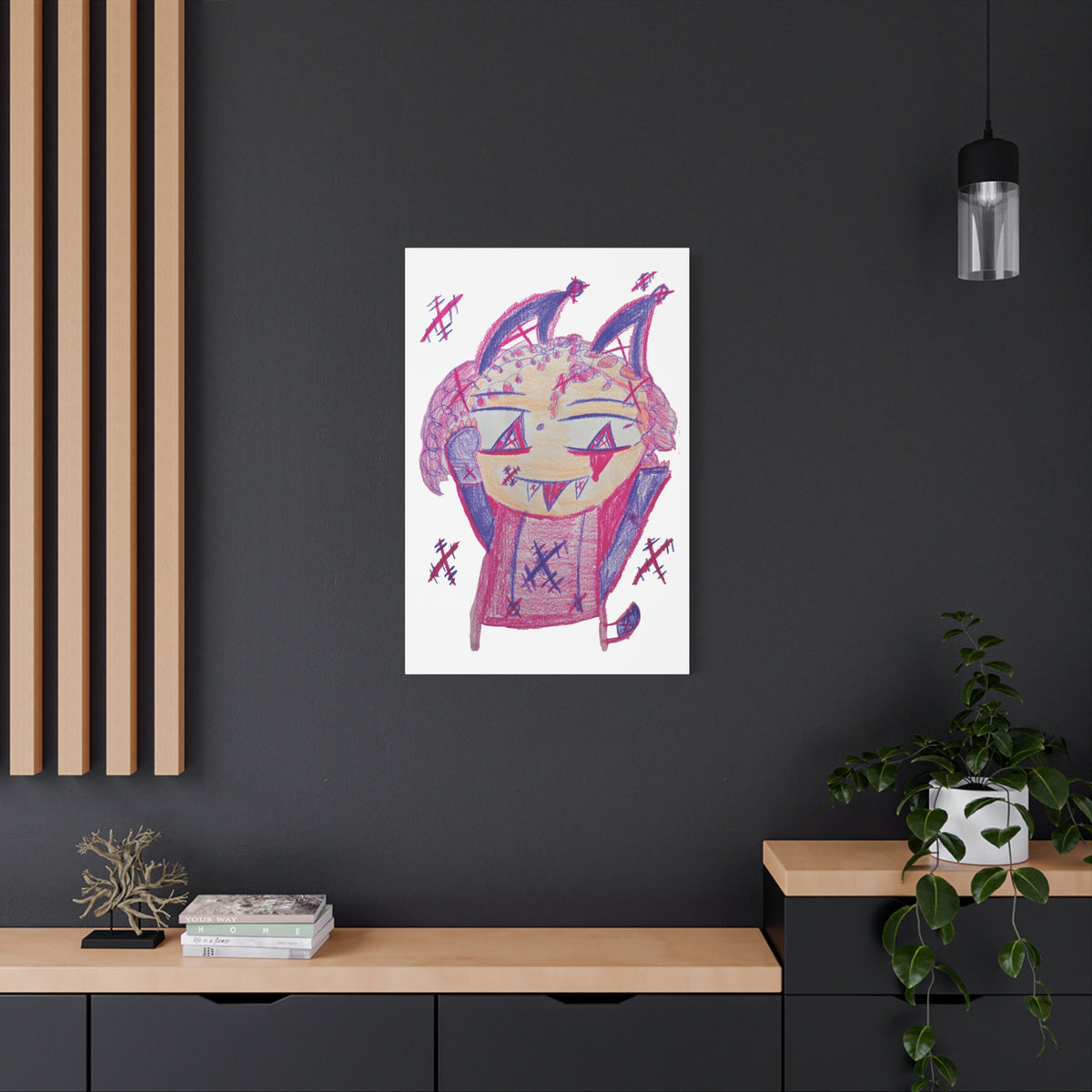 Pixy Pink artwork by Sikiraa on canvas art print