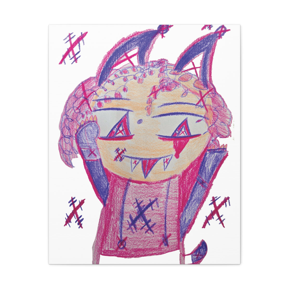 Pixy Pink artwork by Sikiraa on canvas art print