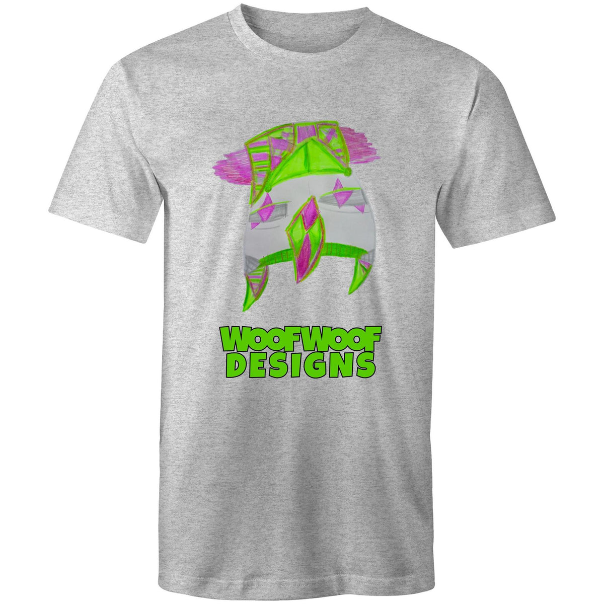 Shock Blast artwork by Sikiraa on men’s as colour staple t-shirt, Grey Marle