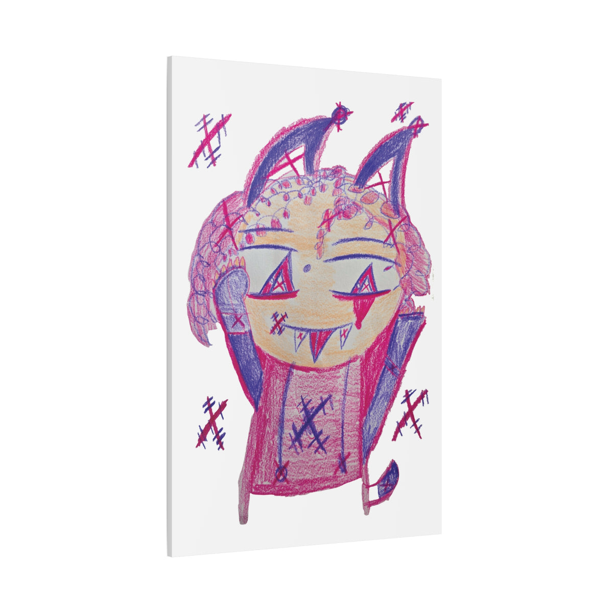 Pixy Pink artwork by Sikiraa on canvas art print
