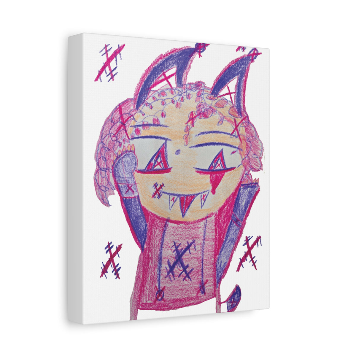 Pixy Pink artwork by Sikiraa on canvas art print