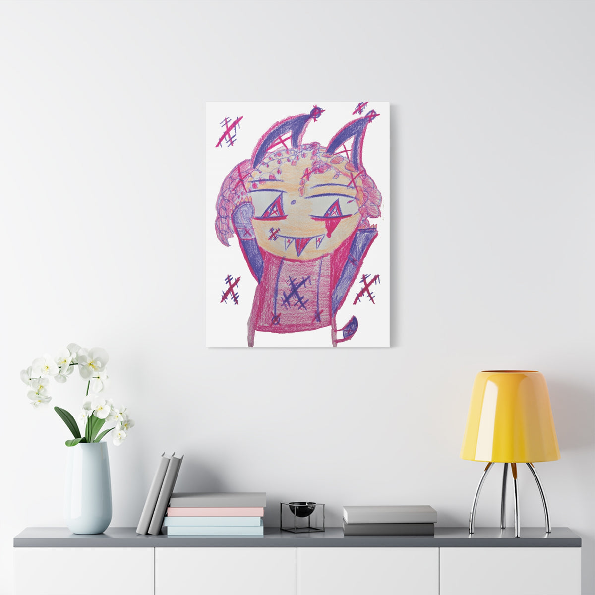 Pixy Pink artwork by Sikiraa on canvas art print