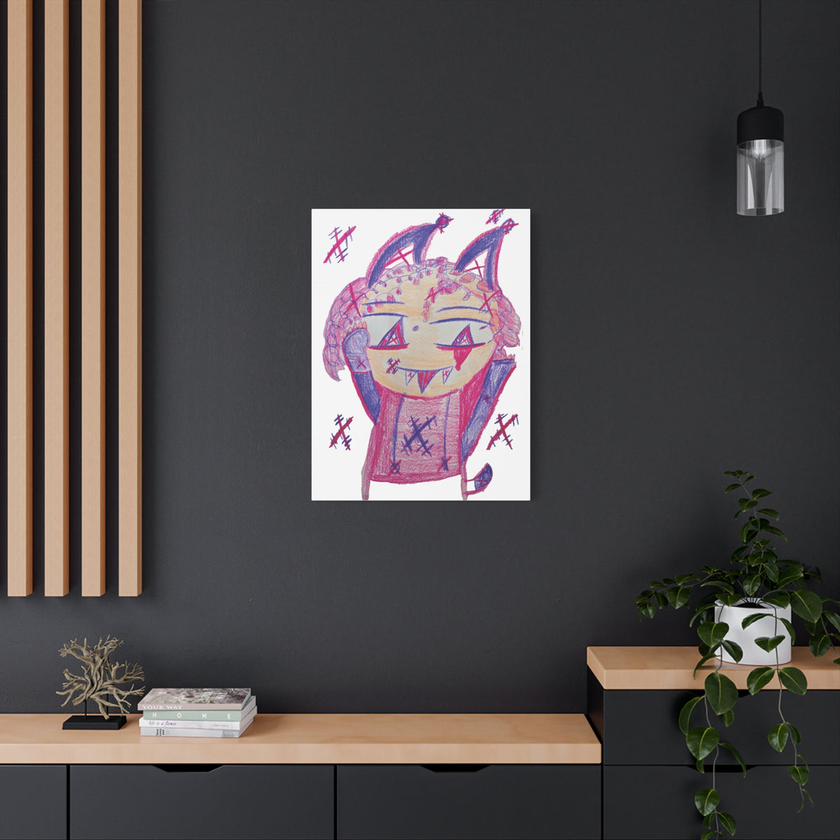 Pixy Pink artwork by Sikiraa on canvas art print