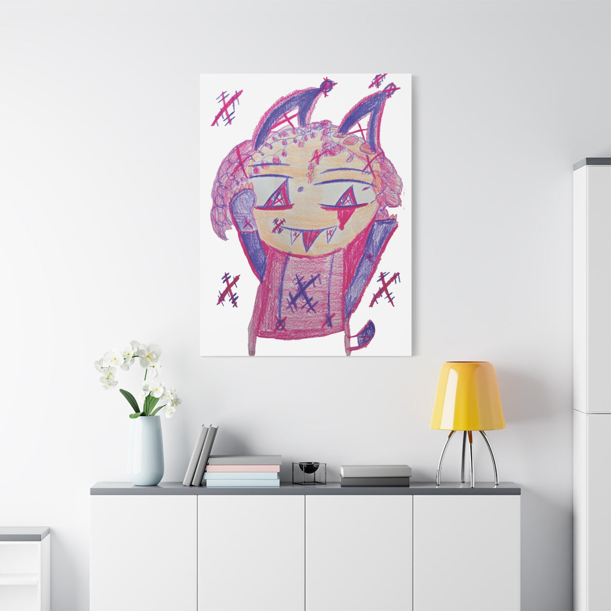 Pixy Pink artwork by Sikiraa on canvas art print