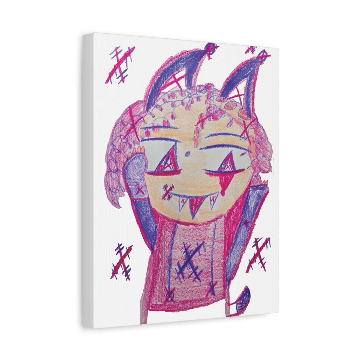 Pixy Pink artwork by Sikiraa on canvas art print
