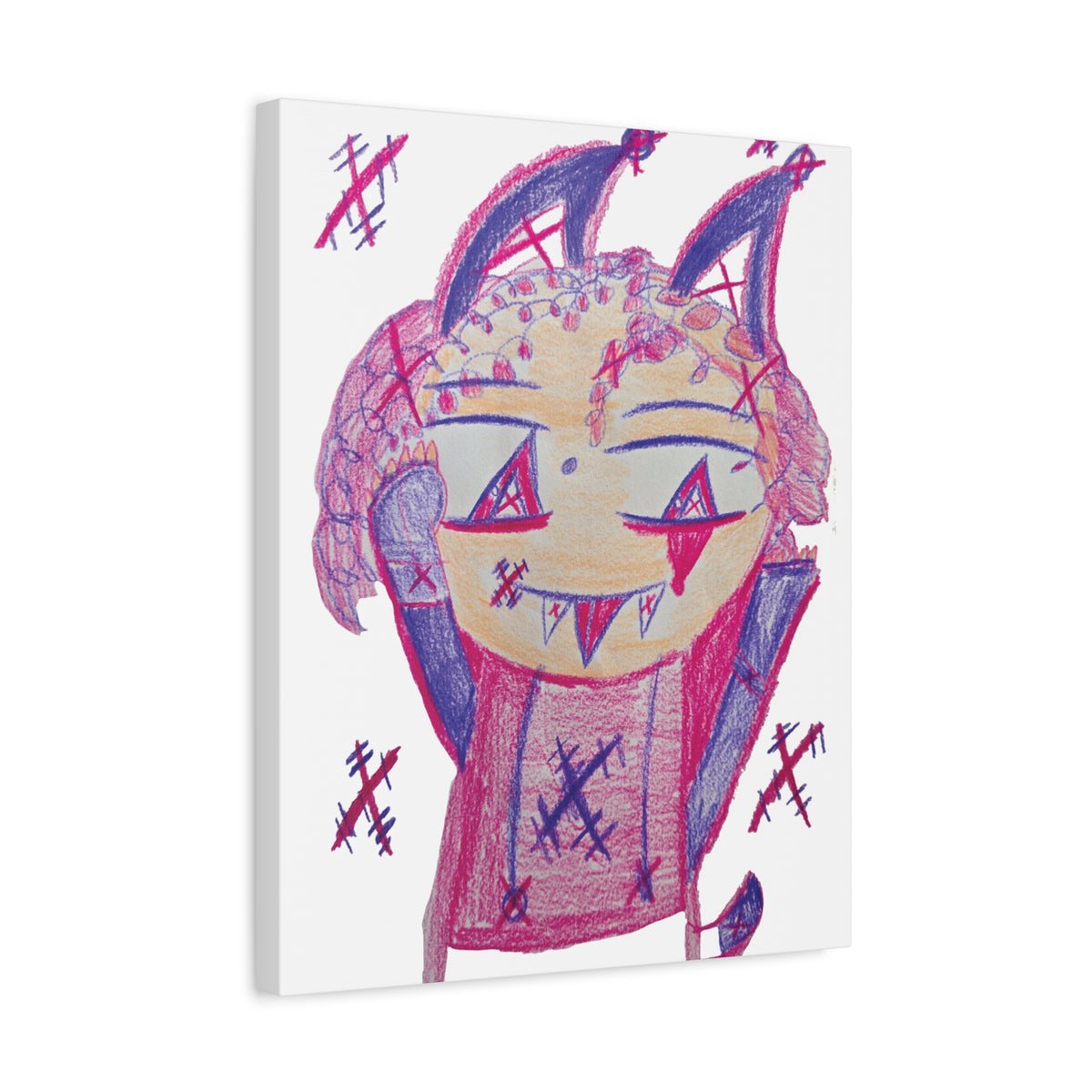 Pixy Pink artwork by Sikiraa on canvas art print