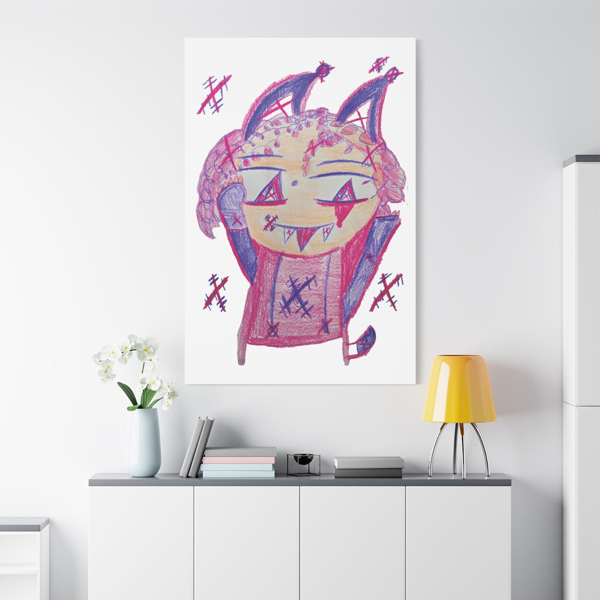 Pixy Pink artwork by Sikiraa on canvas art print