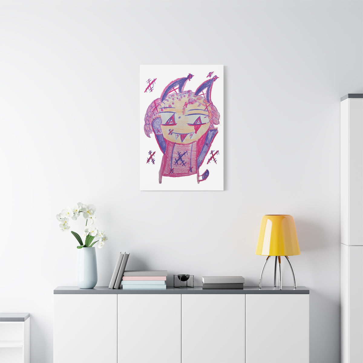 Pixy Pink artwork by Sikiraa on canvas art print