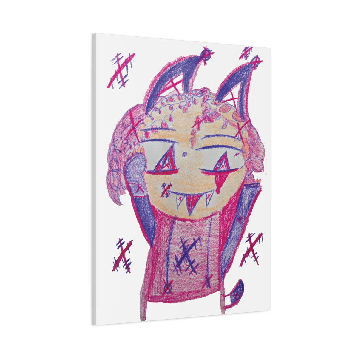 Pixy Pink artwork by Sikiraa on canvas art print