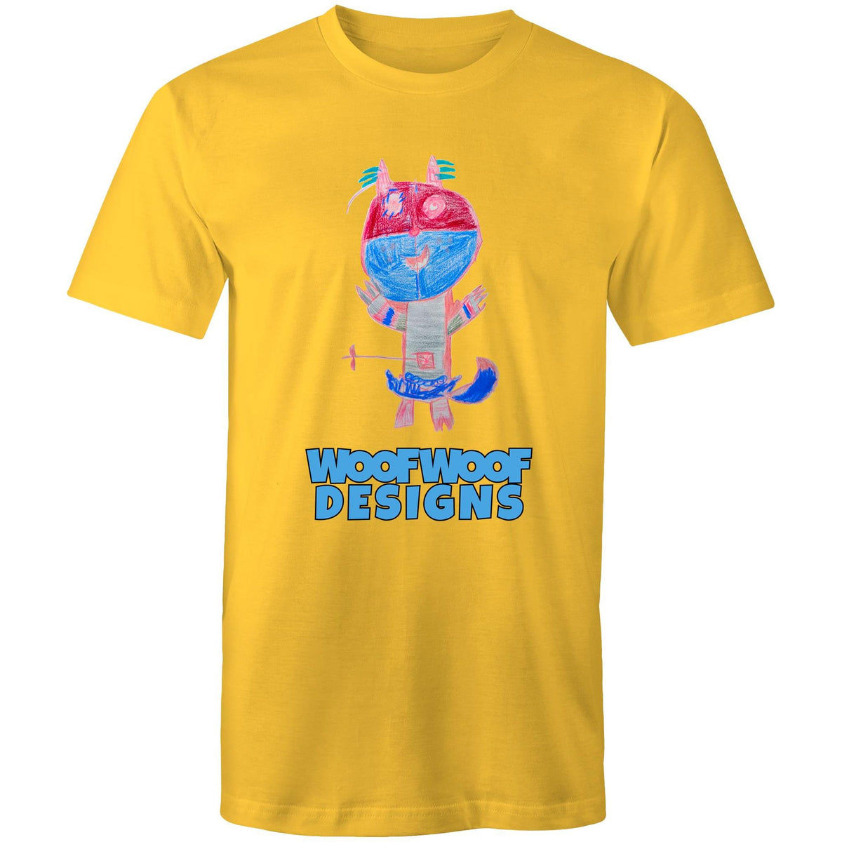 Funtime Tickle Tusk artwork by Sikiraa on men’s as colour staple t-shirt, Yellow