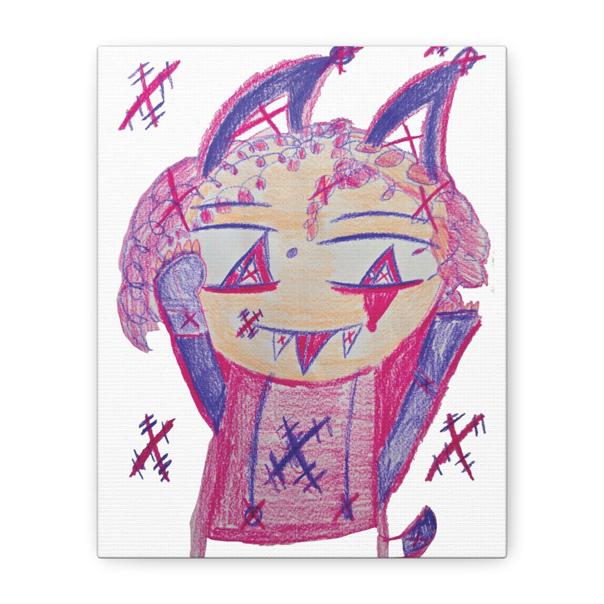 Pixy Pink artwork by Sikiraa on canvas art print