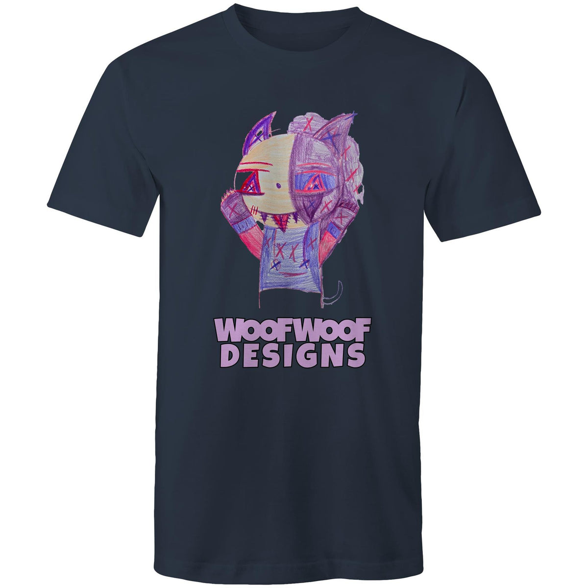 Purple Sun artwork by Sikiraa on men’s as colour staple t-shirt, Navy