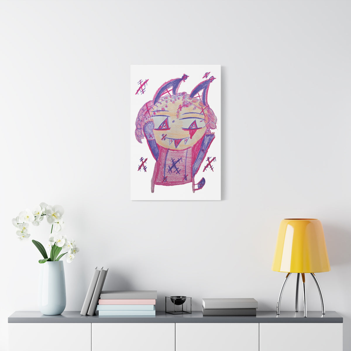Pixy Pink artwork by Sikiraa on canvas art print