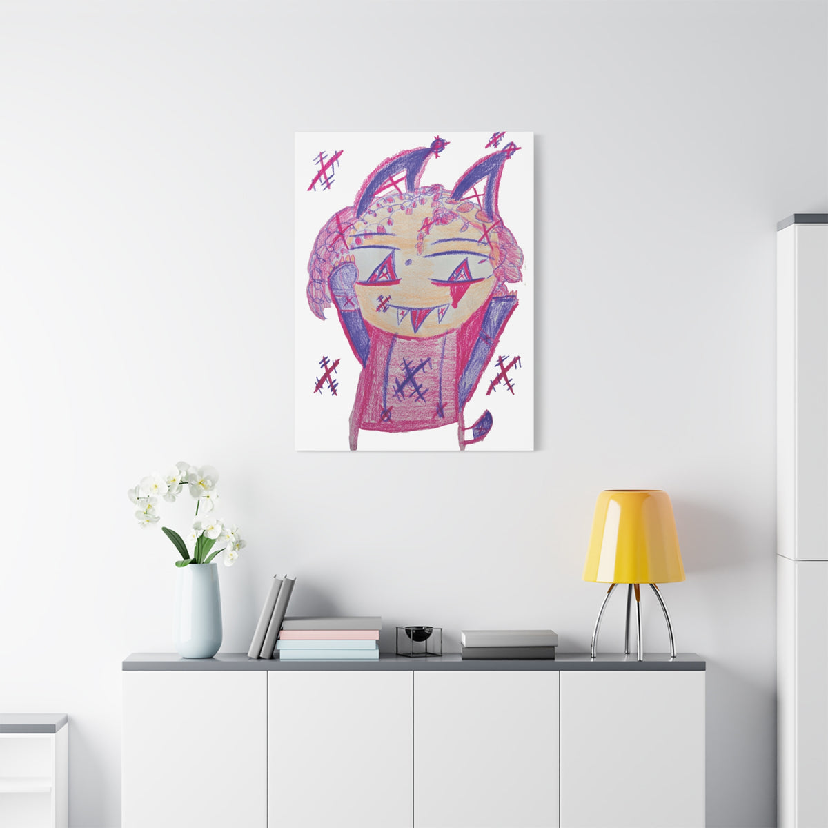 Pixy Pink artwork by Sikiraa on canvas art print