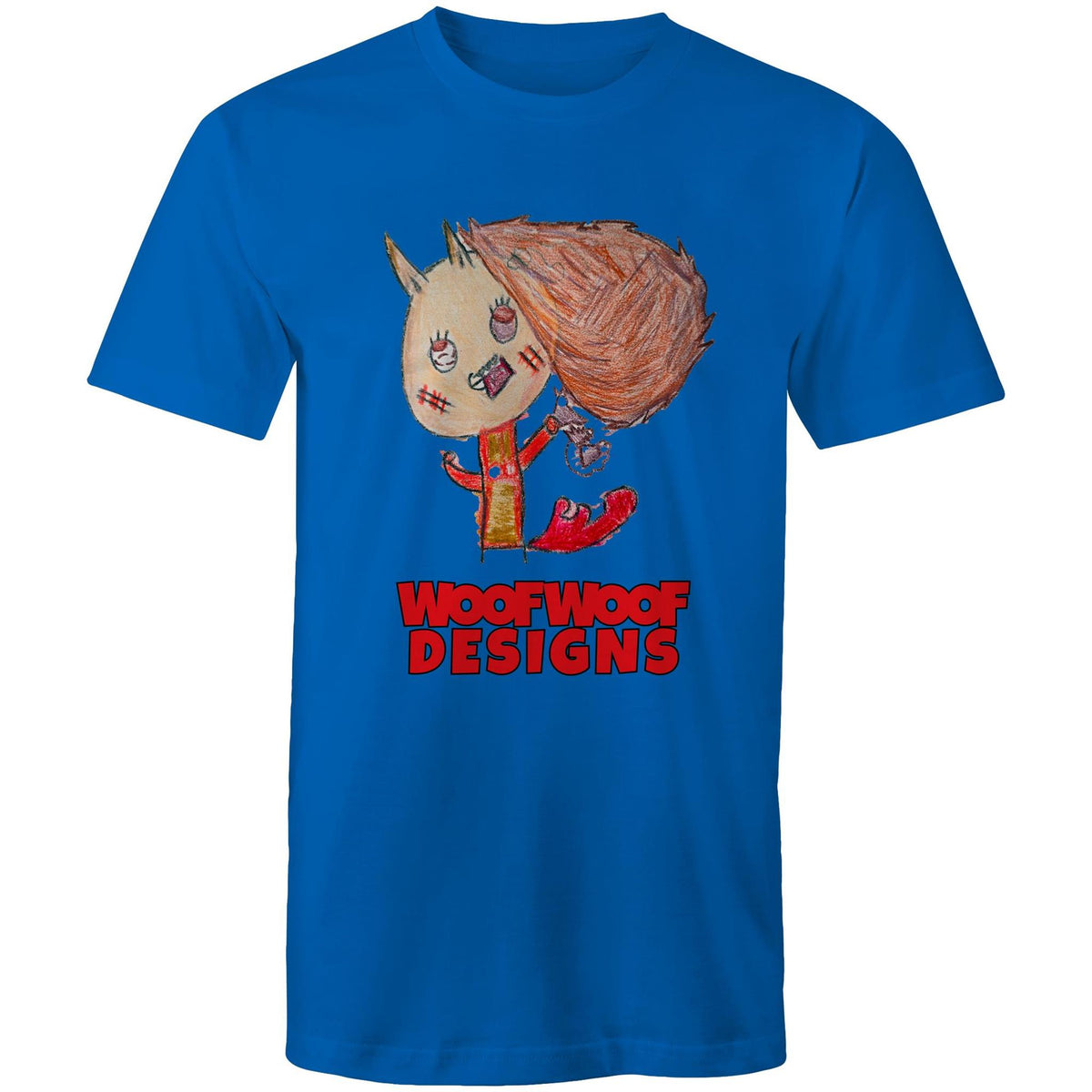 Mumma Cra artwork by Sikiraa on men’s as colour staple t-shirt, Bright Royal