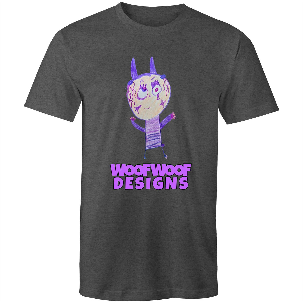 Pixy Purps artwork by Sikiraa on men’s as colour staple t-shirt, Asphalt Marle