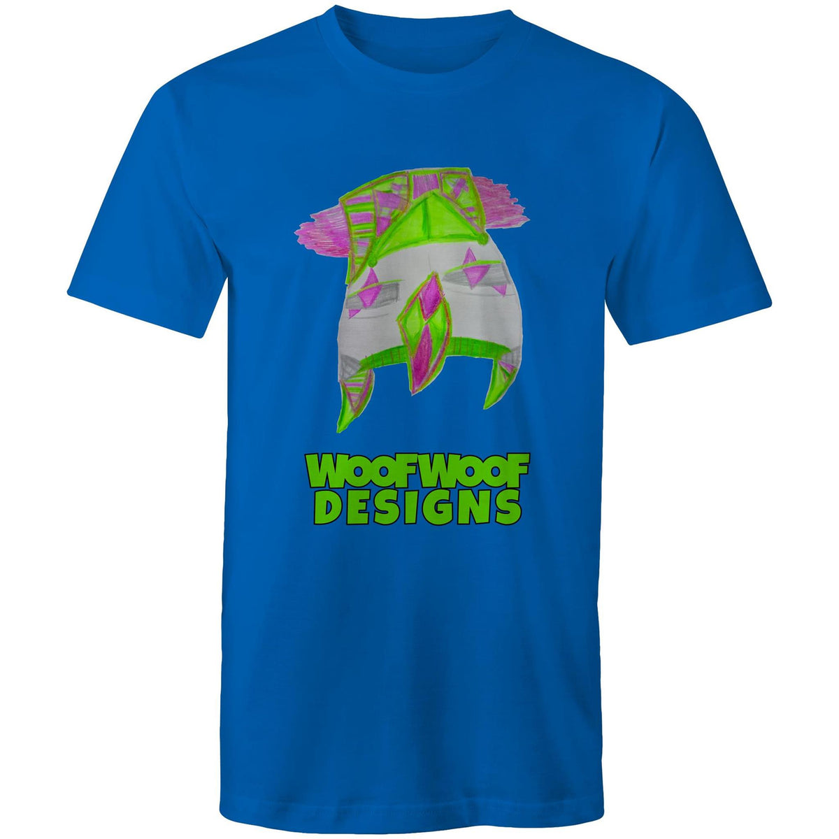 Shock Blast artwork by Sikiraa on men’s as colour staple t-shirt, Bright Royal