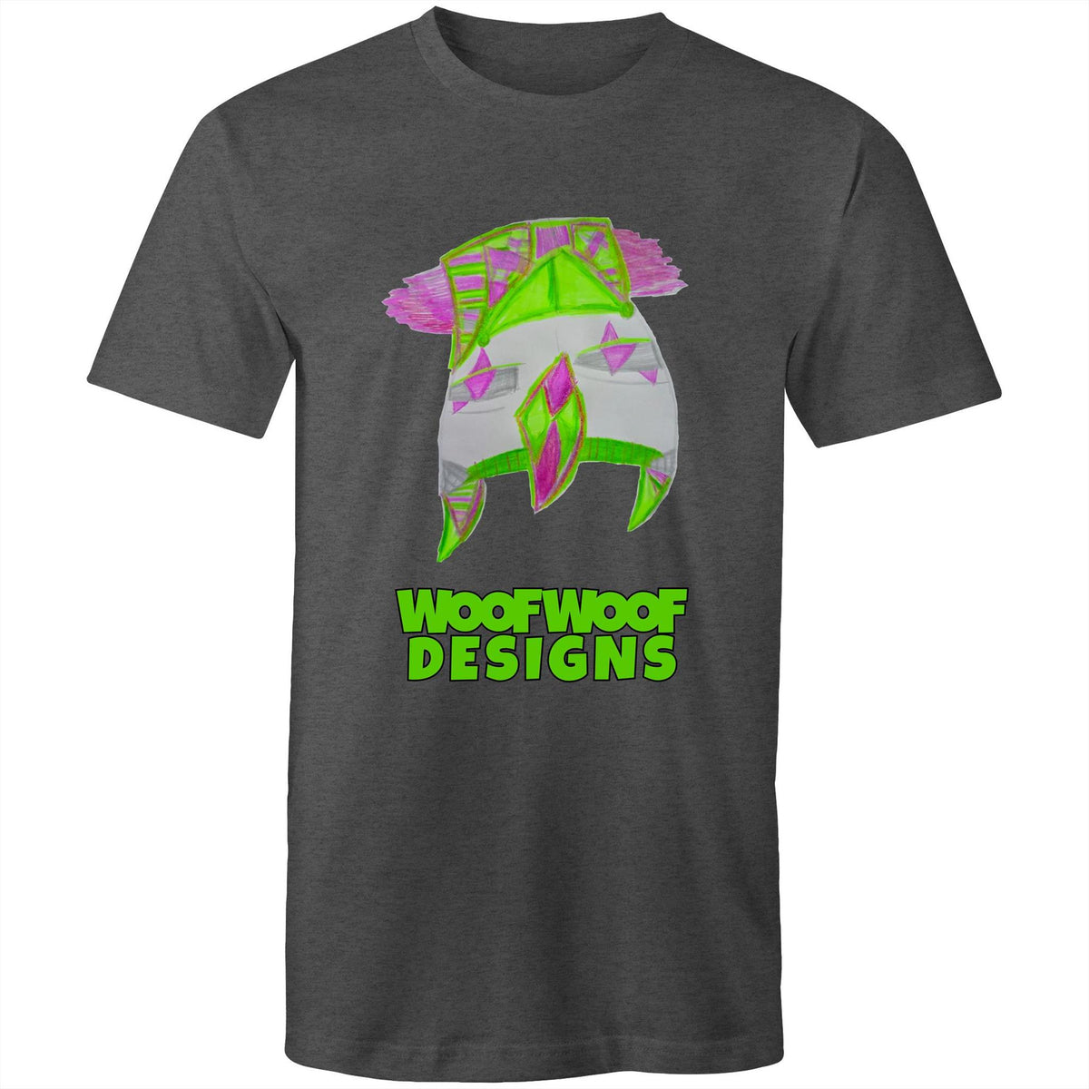 Shock Blast artwork by Sikiraa on men’s as colour staple t-shirt, Asphalt Marle