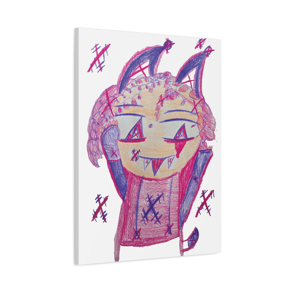 Pixy Pink artwork by Sikiraa on canvas art print