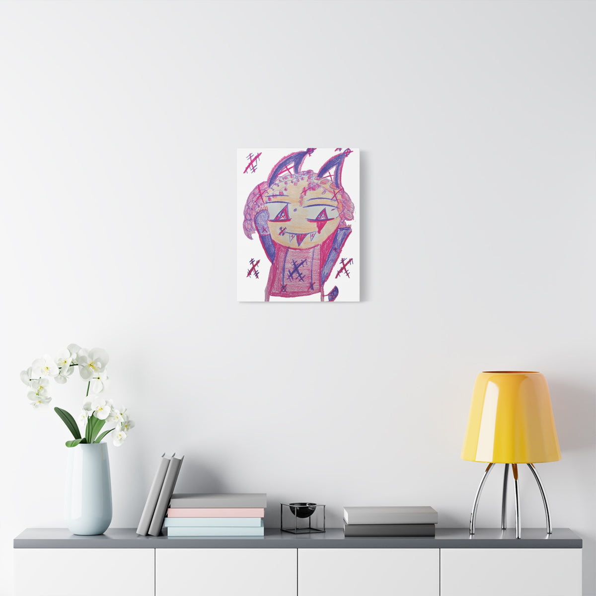 Pixy Pink artwork by Sikiraa on canvas art print