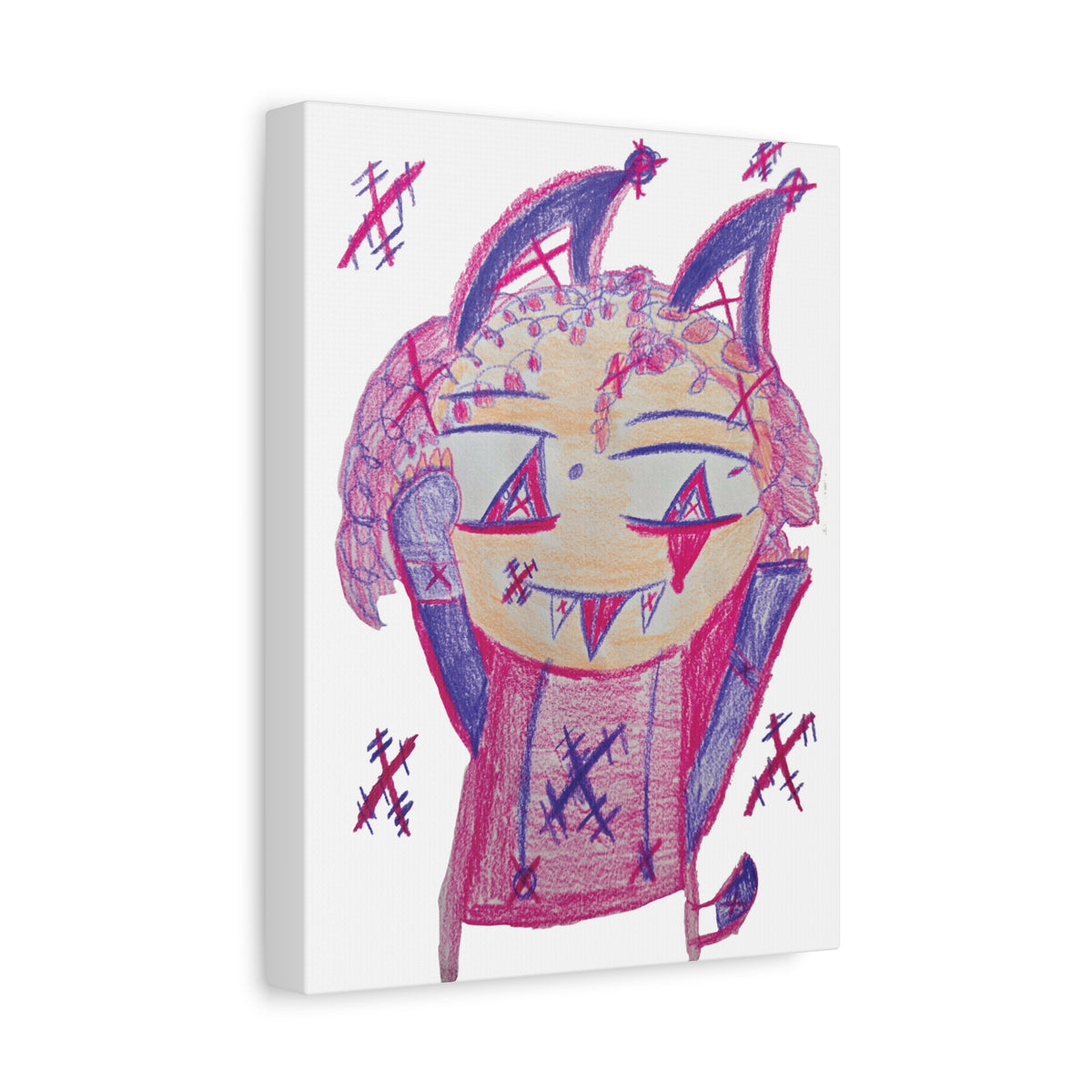 Pixy Pink artwork by Sikiraa on canvas art print