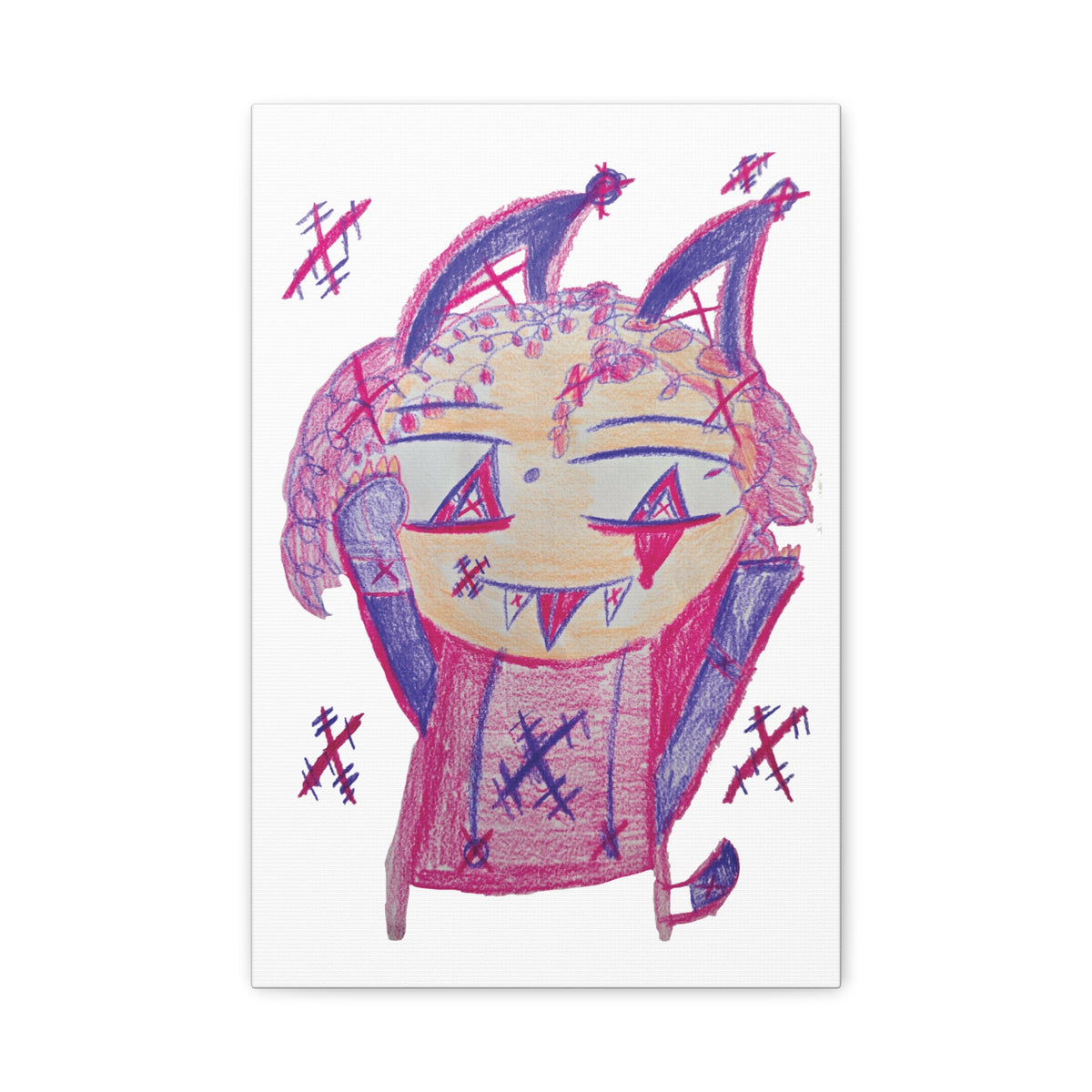 Pixy Pink artwork by Sikiraa on canvas art print