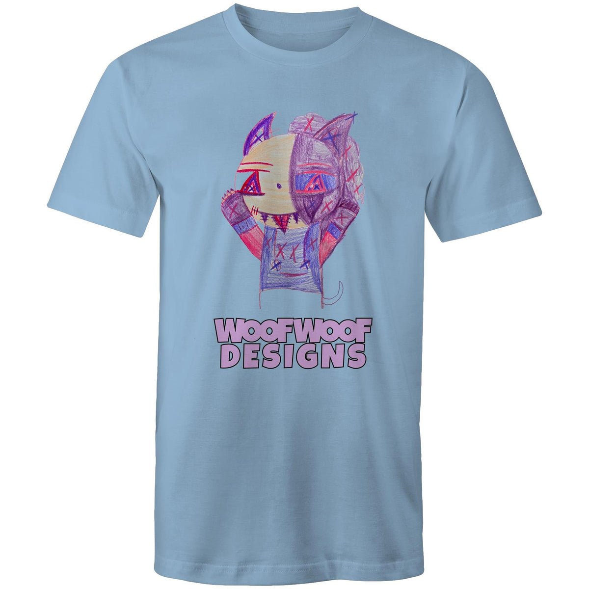 Purple Sun artwork by Sikiraa on men’s as colour staple t-shirt, Carolina Blue