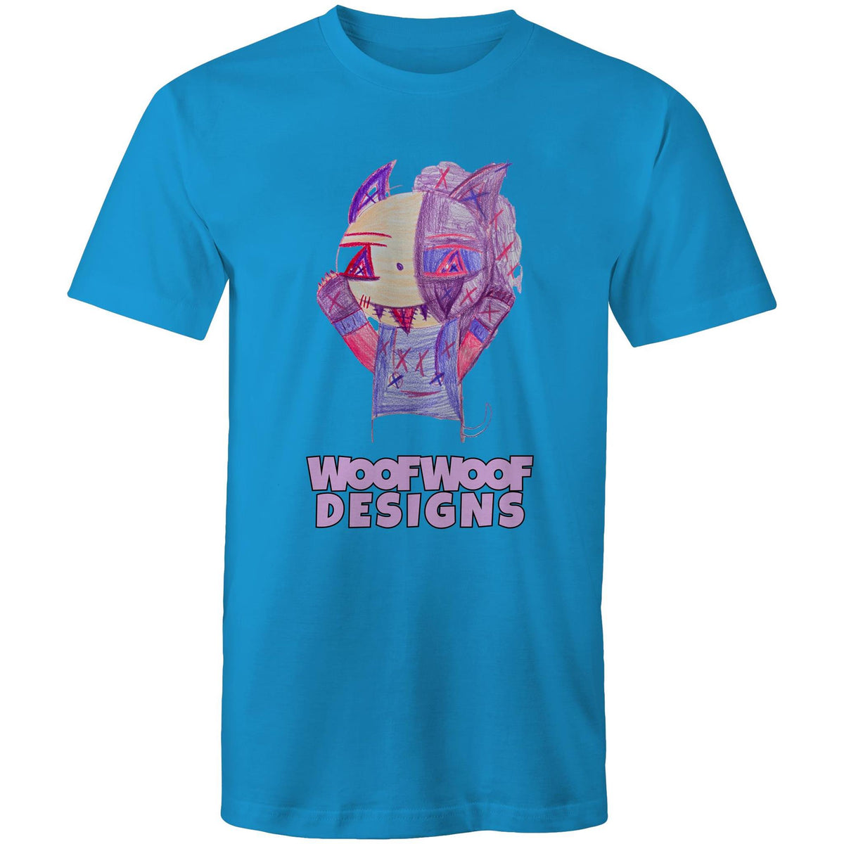 Purple Sun artwork by Sikiraa on men’s as colour staple t-shirt, Arctic Blue
