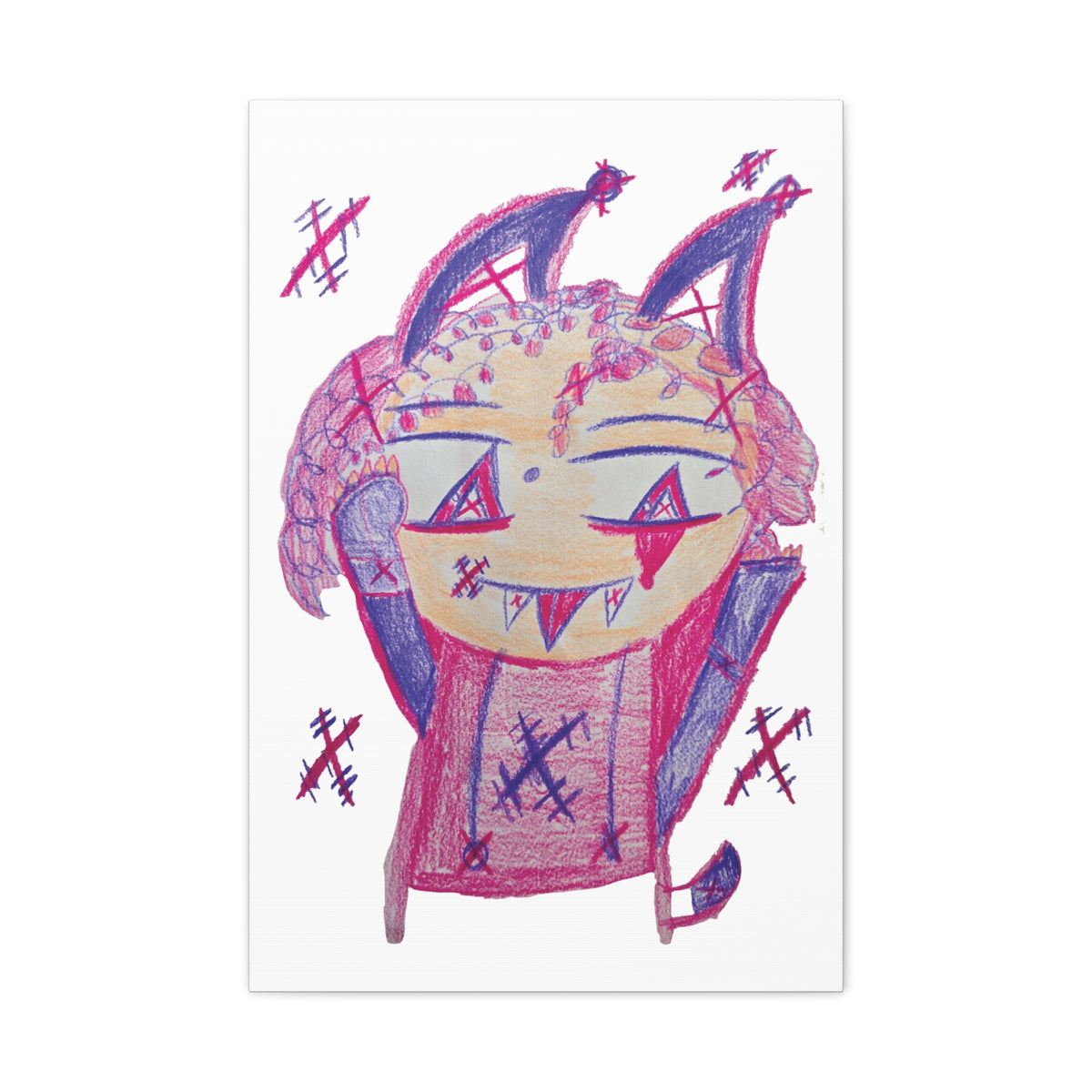 Pixy Pink artwork by Sikiraa on canvas art print