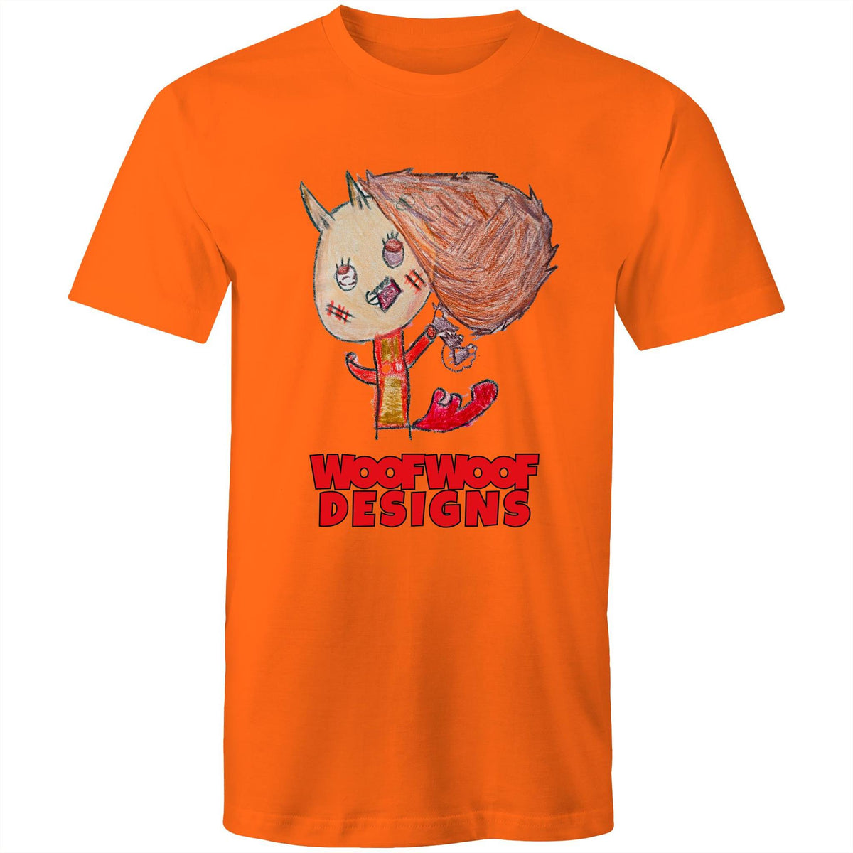 Mumma Cra artwork by Sikiraa on men’s as colour staple t-shirt, Orange