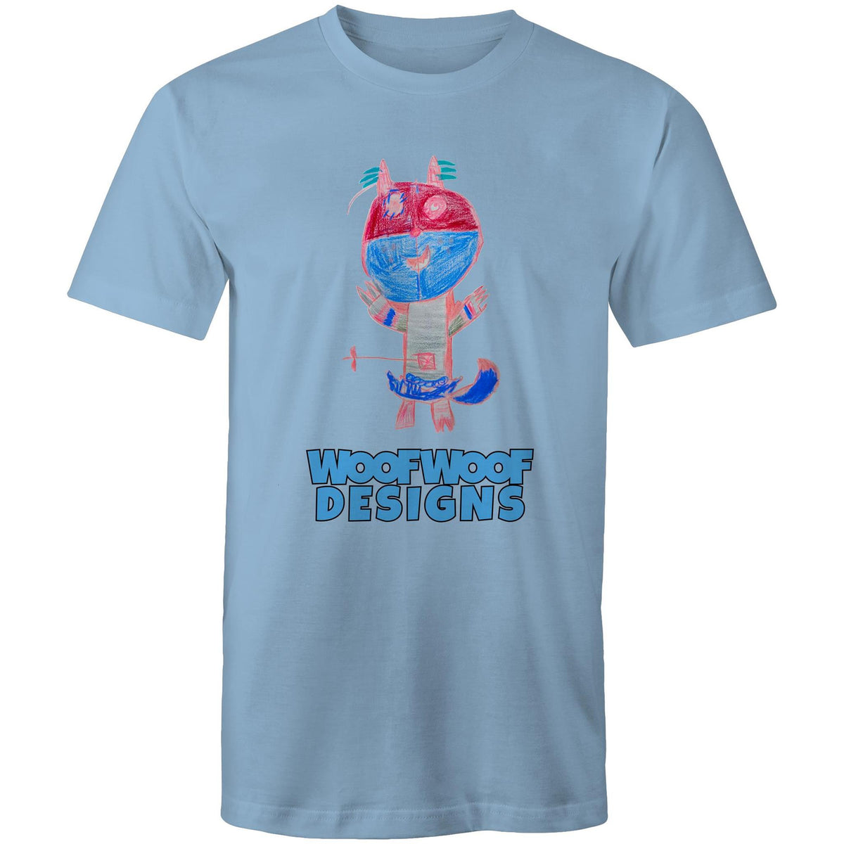 Funtime Tickle Tusk artwork by Sikiraa on men’s as colour staple t-shirt, Carolina Blue