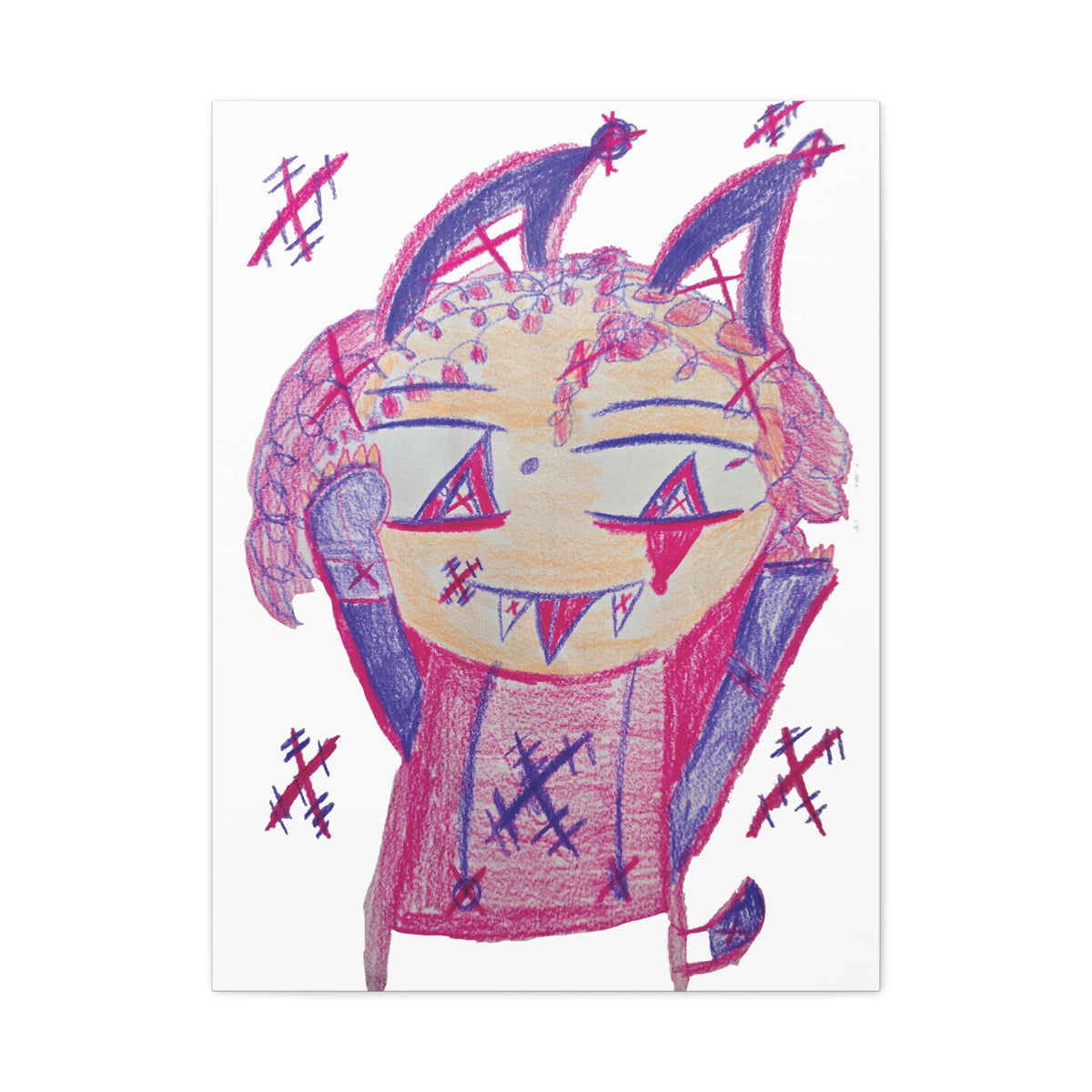 Pixy Pink artwork by Sikiraa on canvas art print