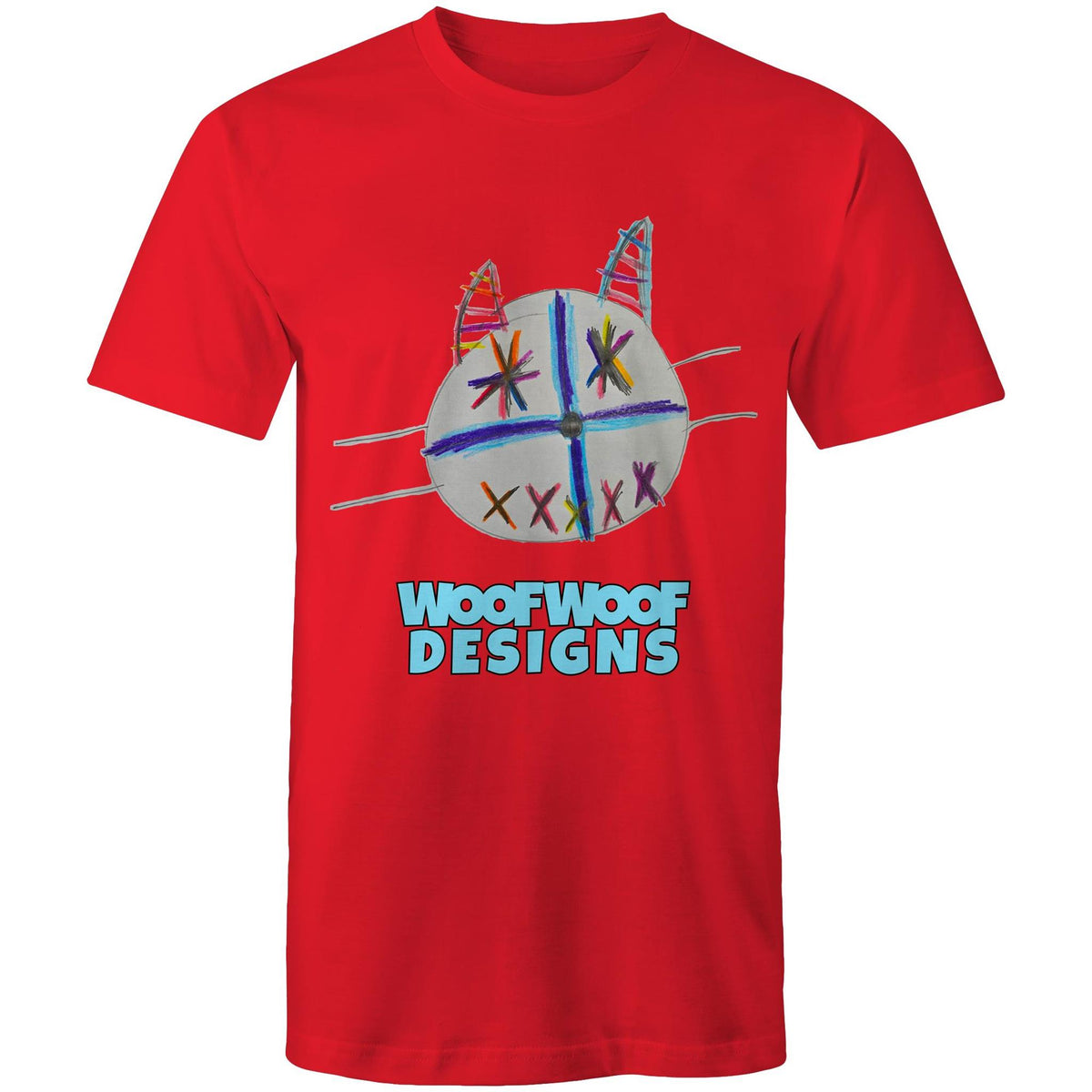 Fireworks artwork by Sikiraa on men’s as colour staple t-shirt, Red