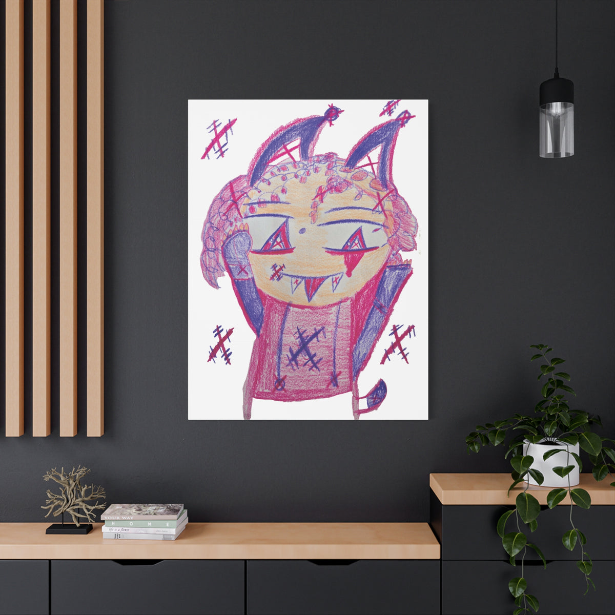 Pixy Pink artwork by Sikiraa on canvas art print