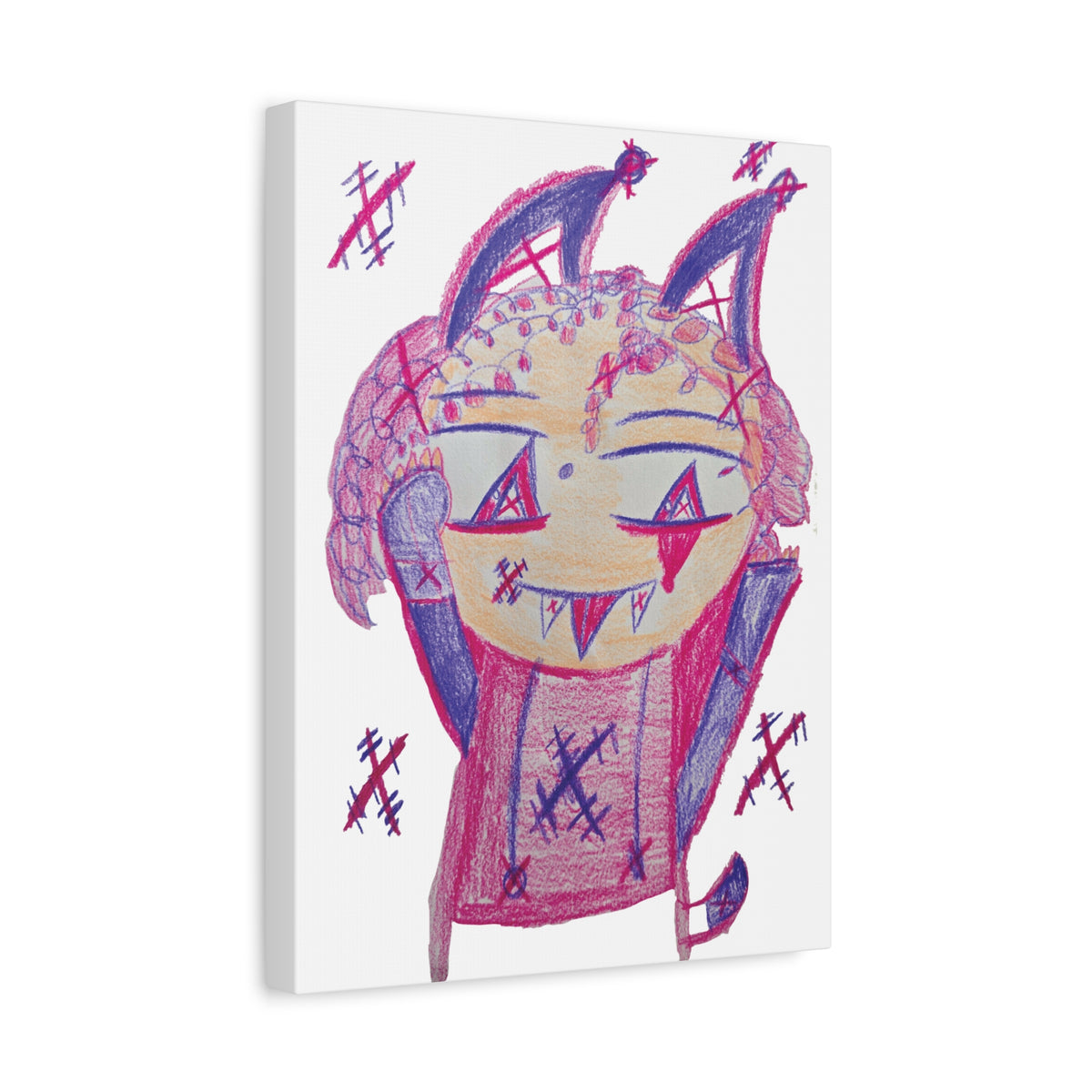 Pixy Pink artwork by Sikiraa on canvas art print