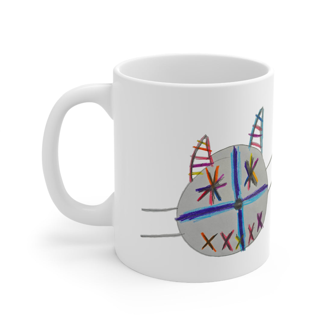 Fireworks Woof Woof artwork by Sikiraa on ceramic mug
