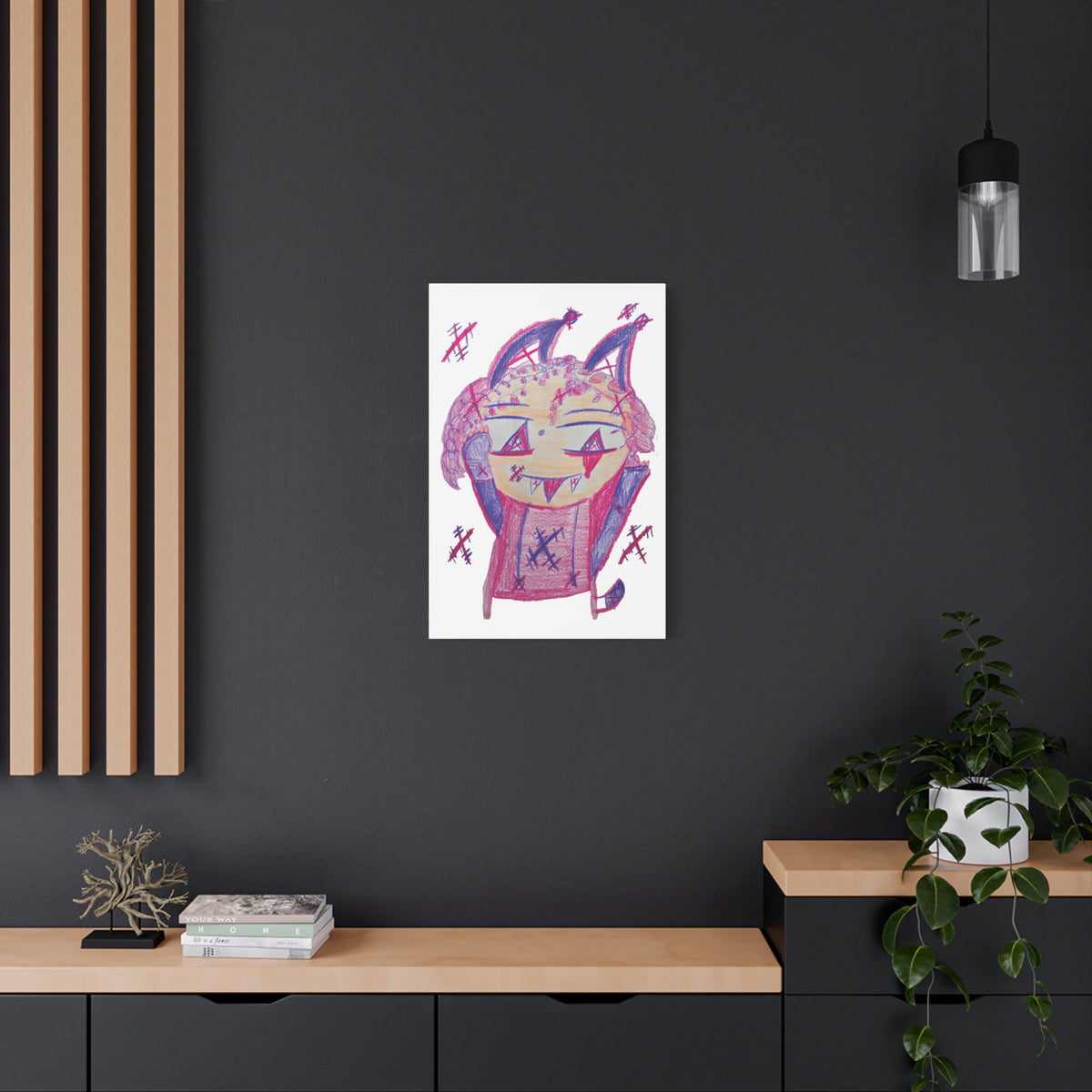 Pixy Pink artwork by Sikiraa on canvas art print
