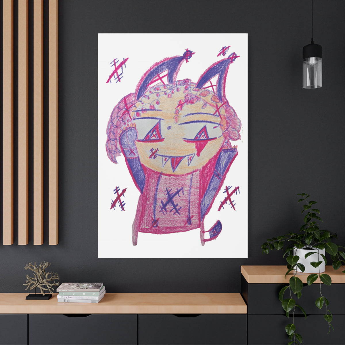 Pixy Pink artwork by Sikiraa on canvas art print