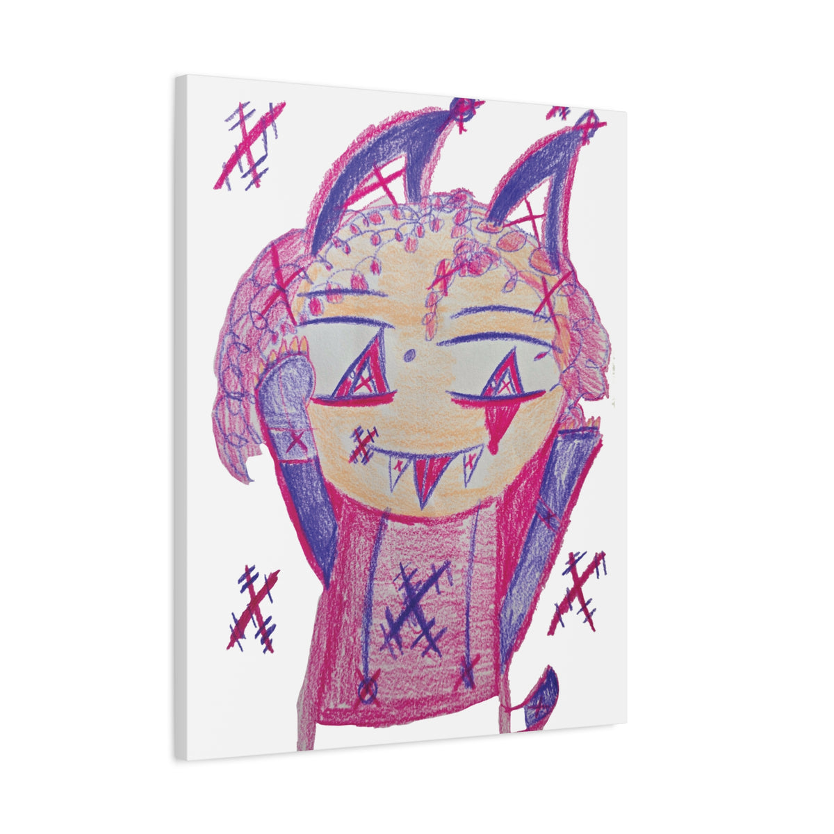 Pixy Pink artwork by Sikiraa on canvas art print