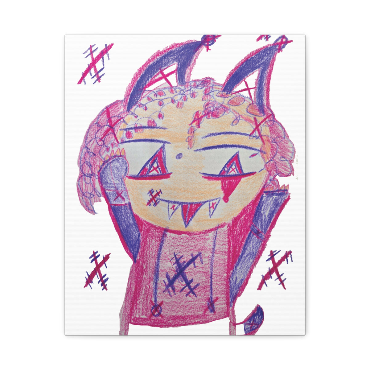 Pixy Pink artwork by Sikiraa on canvas art print