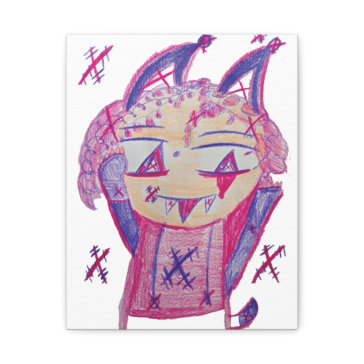 Pixy Pink artwork by Sikiraa on canvas art print