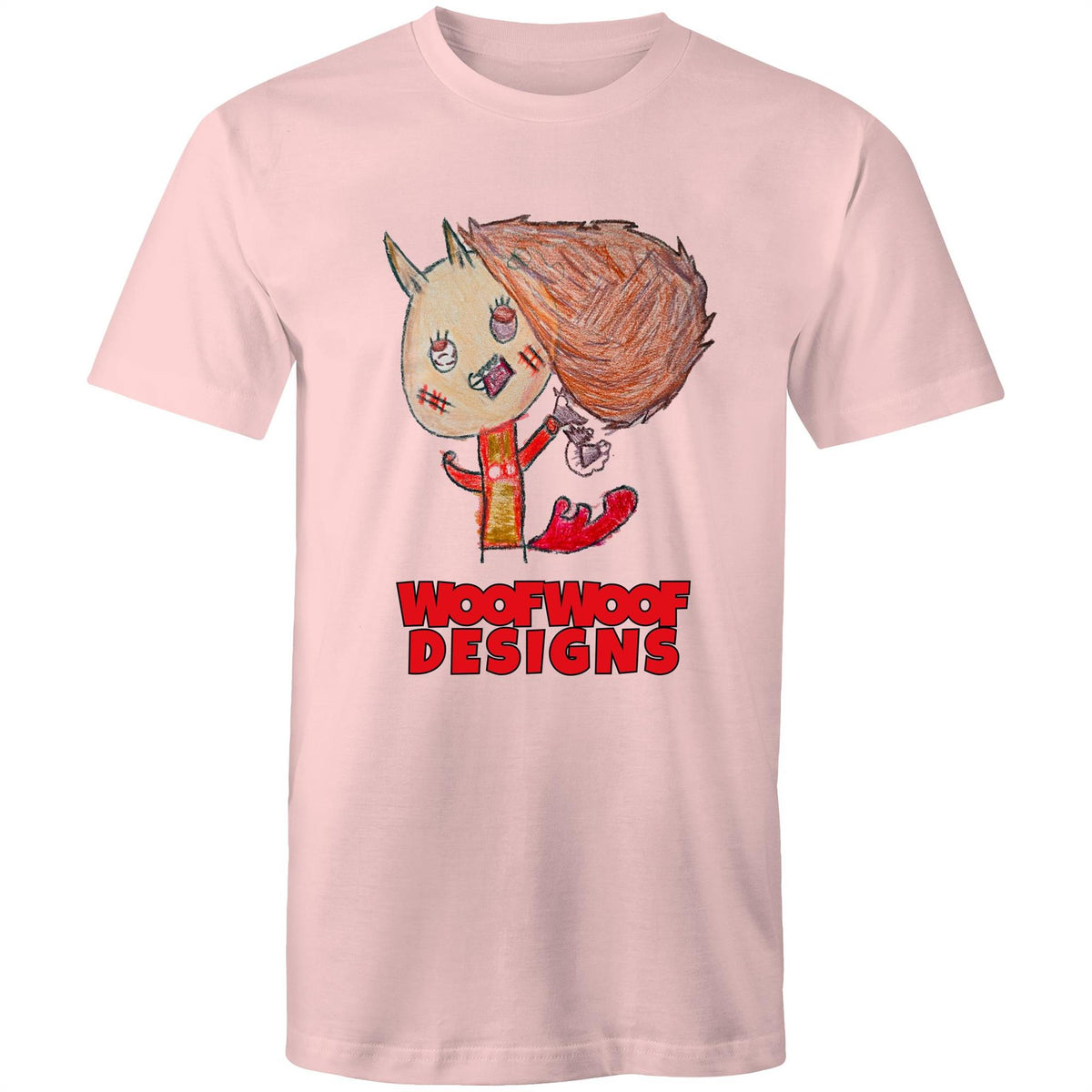 Mumma Cra artwork by Sikiraa on men’s as colour staple t-shirt, Pink