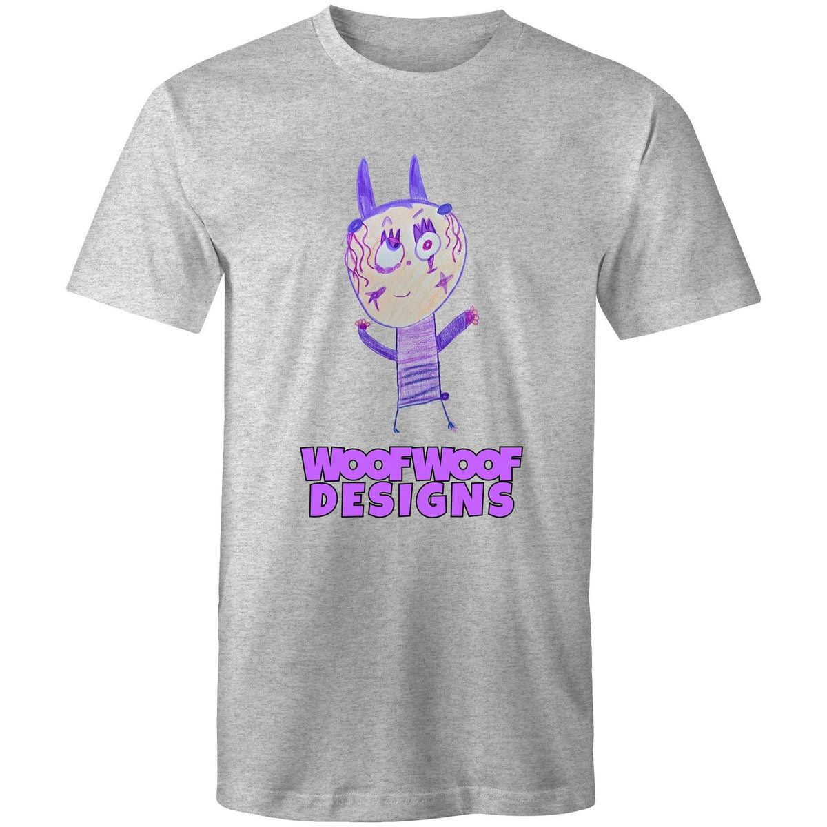 Pixy Purps artwork by Sikiraa on men’s as colour staple t-shirt, Grey Marle