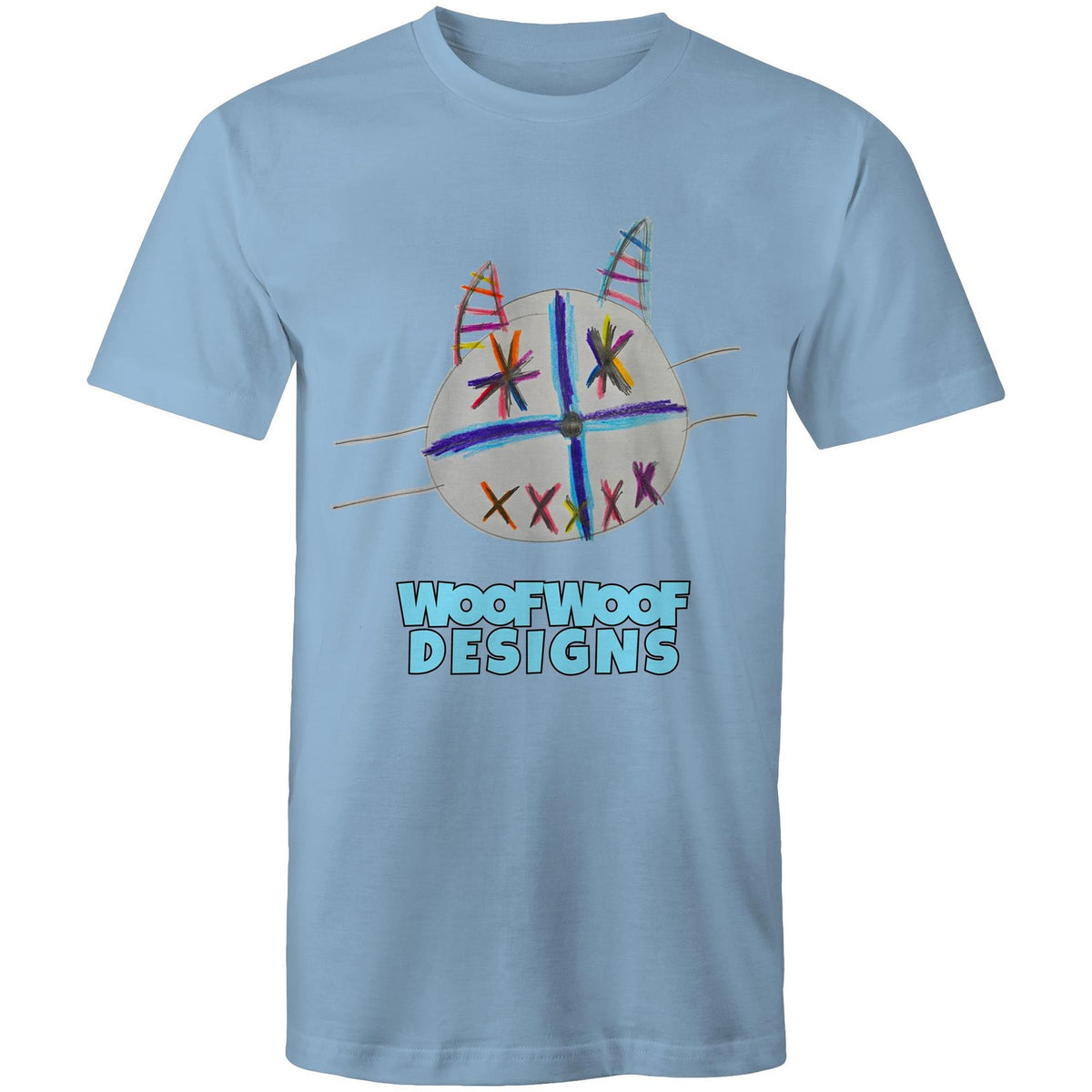 Fireworks artwork by Sikiraa on men’s as colour staple t-shirt, Carolina Blue