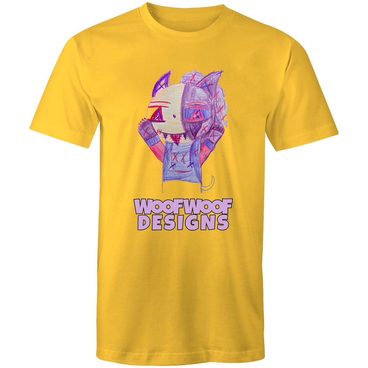 Purple Sun artwork by Sikiraa on men’s as colour staple t-shirt, Yellow