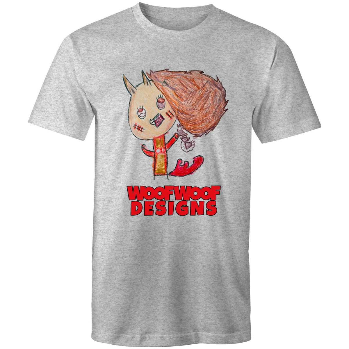 Mumma Cra artwork by Sikiraa on men’s as colour staple t-shirt, Grey Marle
